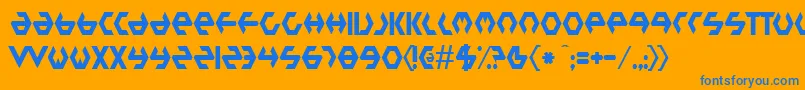 PlasticBag Font – Blue Fonts on Orange Background