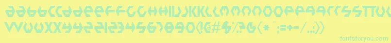 PlasticBag Font – Green Fonts on Yellow Background