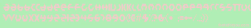 PlasticBag Font – Pink Fonts on Green Background