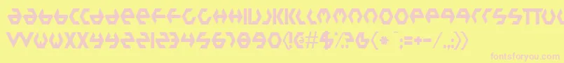 PlasticBag Font – Pink Fonts on Yellow Background