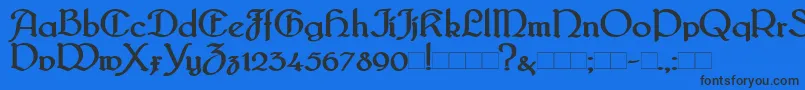 BridgnorthBold Font – Black Fonts on Blue Background
