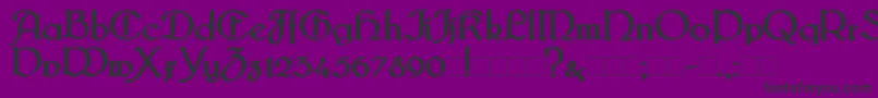 Weitere Informationen zur BridgnorthBold-Schriftart BridgnorthBold-Schriftart – Schwarze Schriften auf violettem Hintergrund