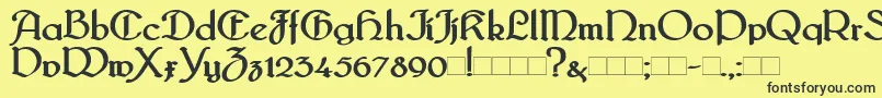 BridgnorthBold Font – Black Fonts on Yellow Background