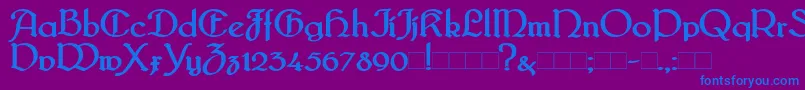 BridgnorthBold Font – Blue Fonts on Purple Background