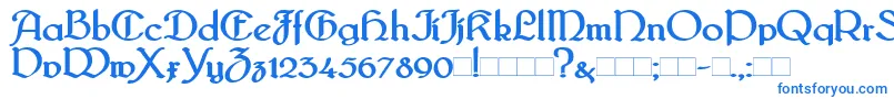 Шрифт BridgnorthBold – синие шрифты