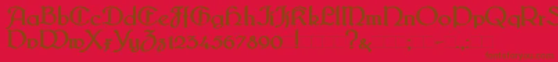 BridgnorthBold Font – Brown Fonts on Red Background