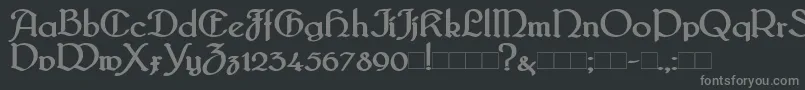 BridgnorthBold Font – Gray Fonts on Black Background