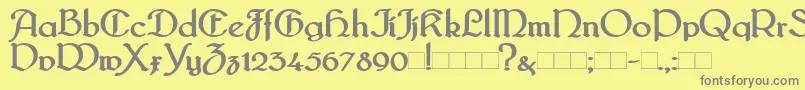 BridgnorthBold Font – Gray Fonts on Yellow Background