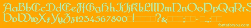 BridgnorthBold Font – Green Fonts on Orange Background
