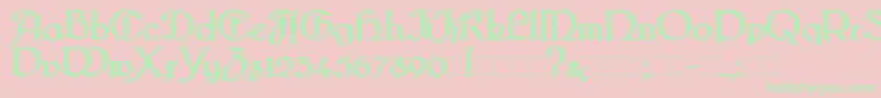 BridgnorthBold Font – Green Fonts on Pink Background