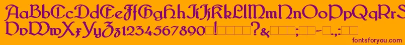 BridgnorthBold Font – Purple Fonts on Orange Background