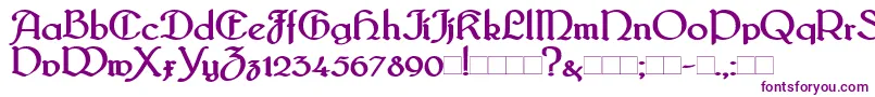 Шрифт BridgnorthBold – фиолетовые шрифты на белом фоне