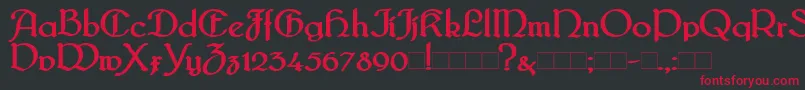 BridgnorthBold Font – Red Fonts on Black Background