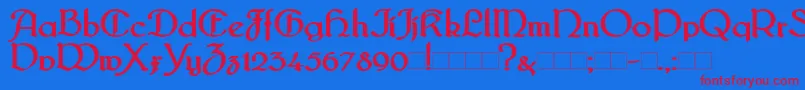BridgnorthBold Font – Red Fonts on Blue Background