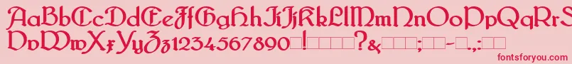 BridgnorthBold Font – Red Fonts on Pink Background