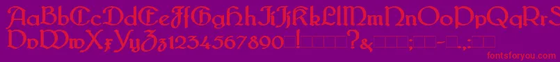 BridgnorthBold Font – Red Fonts on Purple Background