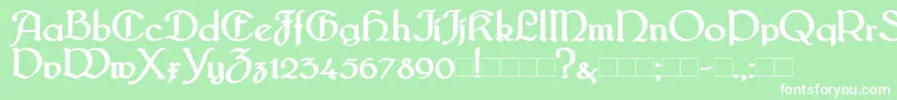 BridgnorthBold Font – White Fonts on Green Background