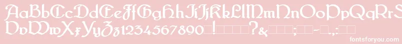 BridgnorthBold-Schriftart – Weiße Schriften auf rosa Hintergrund