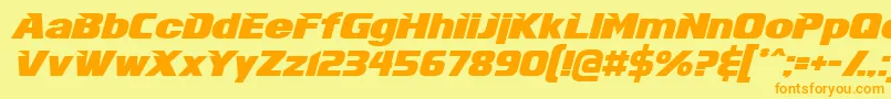 Infinite Font – Orange Fonts on Yellow Background