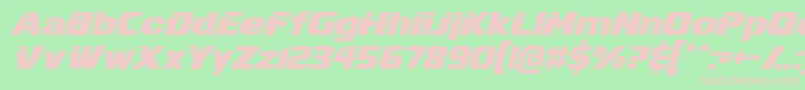 Infinite Font – Pink Fonts on Green Background