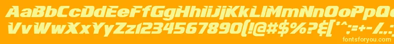 Infinite Font – Yellow Fonts on Orange Background