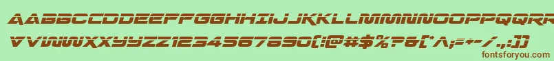 Quarkstormlaserital Font – Brown Fonts on Green Background