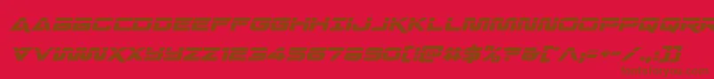Quarkstormlaserital Font – Brown Fonts on Red Background