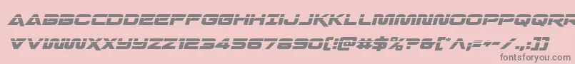 Quarkstormlaserital-Schriftart – Graue Schriften auf rosa Hintergrund