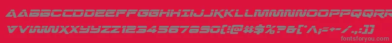 Quarkstormlaserital Font – Gray Fonts on Red Background