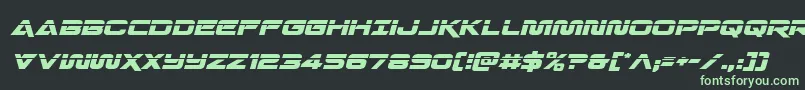 Quarkstormlaserital Font – Green Fonts on Black Background