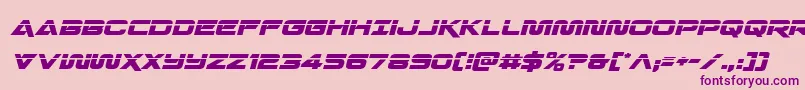 Quarkstormlaserital Font – Purple Fonts on Pink Background