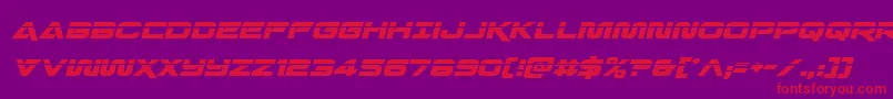Quarkstormlaserital Font – Red Fonts on Purple Background
