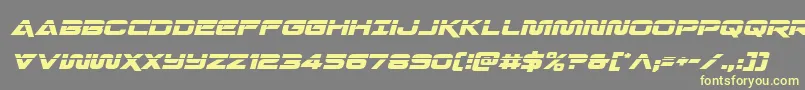 Quarkstormlaserital Font – Yellow Fonts on Gray Background