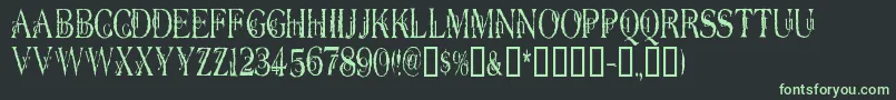 Dyerseve Font – Green Fonts on Black Background