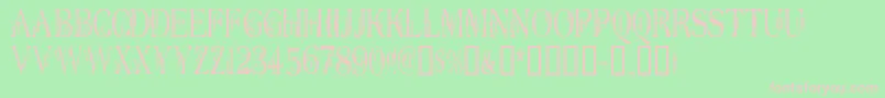 Dyerseve-fontti – vaaleanpunaiset fontit vihreällä taustalla