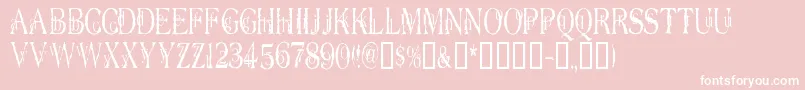 Шрифт Dyerseve – белые шрифты на розовом фоне