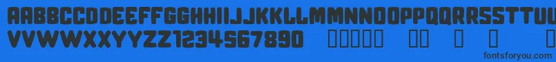 CfrevengeRegular Font – Black Fonts on Blue Background