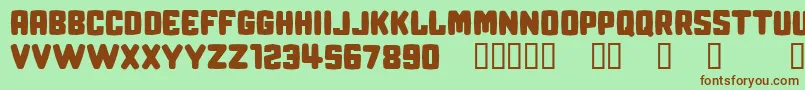 Шрифт CfrevengeRegular – коричневые шрифты на зелёном фоне
