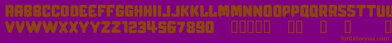 CfrevengeRegular-fontti – ruskeat fontit violetilla taustalla