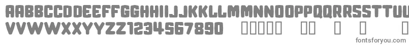CfrevengeRegular-fontti – harmaat kirjasimet valkoisella taustalla