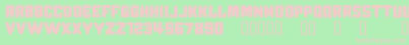 CfrevengeRegular Font – Pink Fonts on Green Background