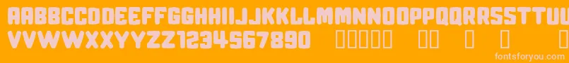 CfrevengeRegular Font – Pink Fonts on Orange Background