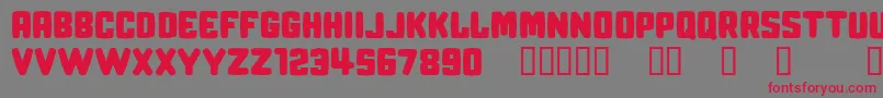 CfrevengeRegular-Schriftart – Rote Schriften auf grauem Hintergrund