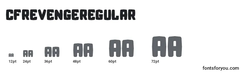 Размеры шрифта CfrevengeRegular