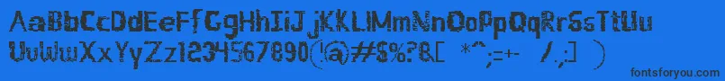 Buildlight Font – Black Fonts on Blue Background
