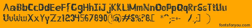 Buildlight Font – Black Fonts on Orange Background
