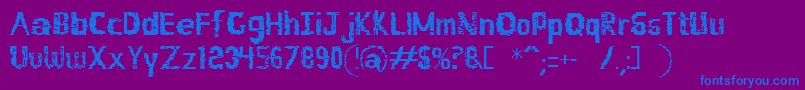 Buildlight Font – Blue Fonts on Purple Background