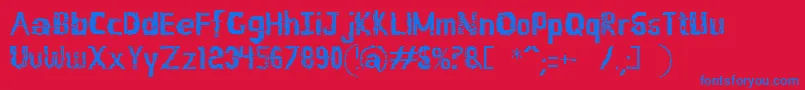 Buildlight Font – Blue Fonts on Red Background