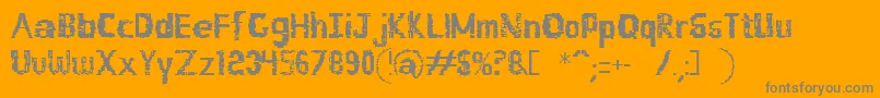 Buildlight Font – Gray Fonts on Orange Background