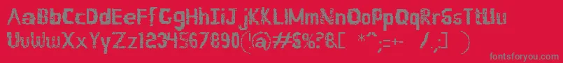 Buildlight Font – Gray Fonts on Red Background